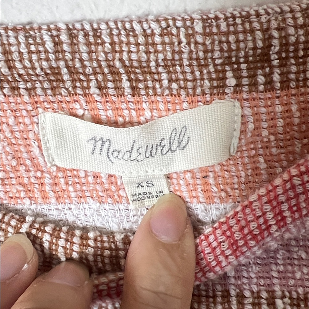 Madewell Texture & Thread Butterfly Top in Sherbet Stripe Size XS - Picture 6 of 8